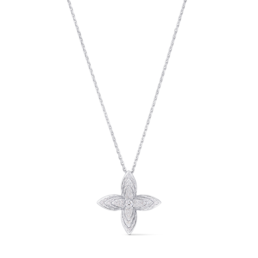 Idylle Blossom Pendant, White Gold & Diamonds - Jewelry